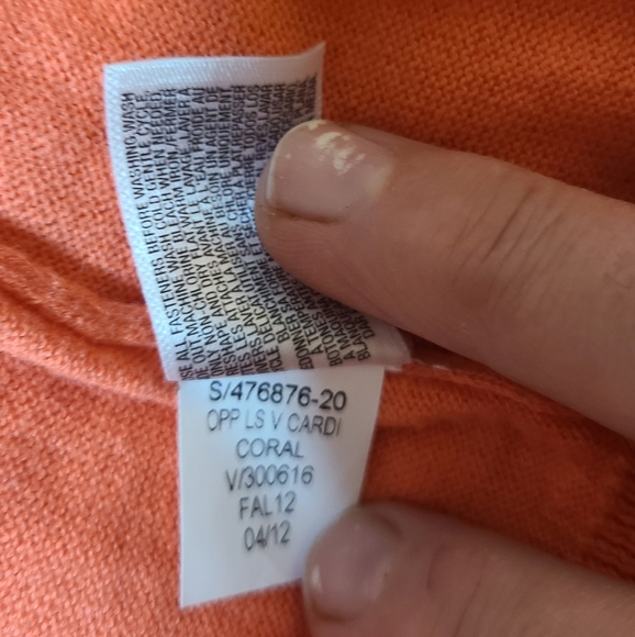 Coral cotton cardigan - Picture 5 of 5